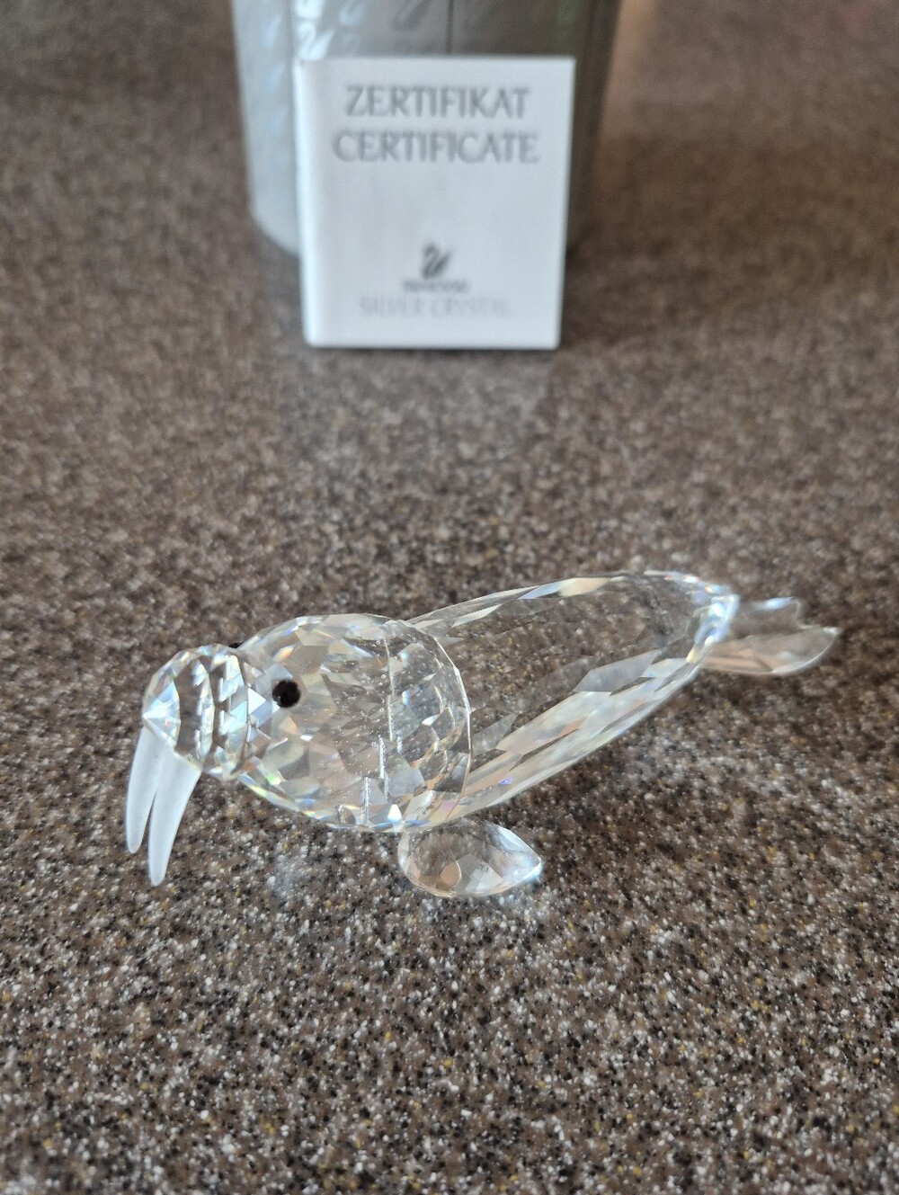 Swarovski Clear Crystal Walrus 7620 Figurine - Retired